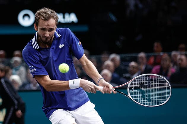 Daniil MEDVEDEV (RUS) TENNIS : Rolex Paris Masters - Quart de finale - 05 11 2021 AurelienMorissard Panoramic 