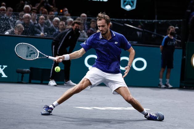 Daniil MEDVEDEV (RUS) TENNIS : Rolex Paris Masters - Quart de finale - 05 11 2021 AurelienMorissard Panoramic 