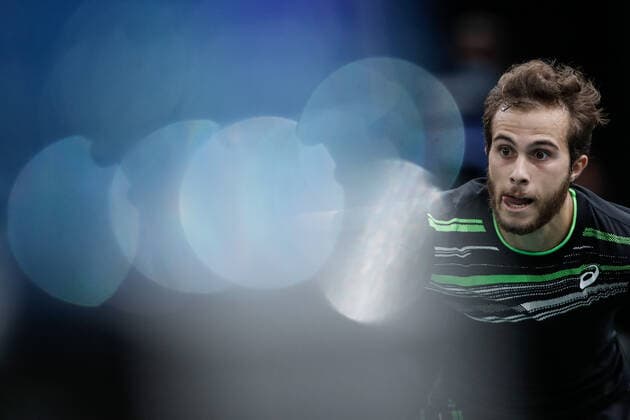 Hugo GASTON (FRA) TENNIS : Rolex Paris Masters - Quart de finale - 05 11 2021 AurelienMorissard Panoramic 