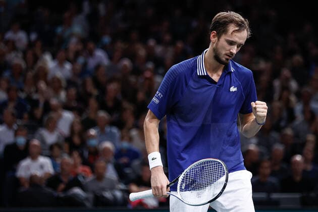 Daniil MEDVEDEV (RUS) TENNIS : Rolex Paris Masters - Quart de finale - 05 11 2021 AurelienMorissard Panoramic 