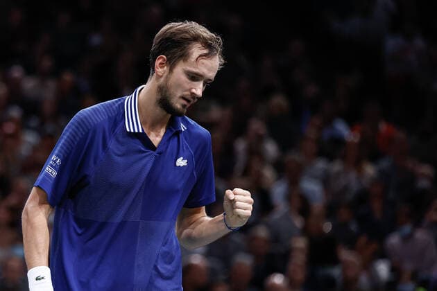 Daniil MEDVEDEV (RUS) TENNIS : Rolex Paris Masters - Quart de finale - 05 11 2021 AurelienMorissard Panoramic 