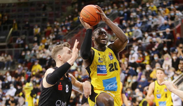 Ludwigsburg , Basketball easycredit BBL Bundesliga MHP Riesen Ludwigsburg vs NINERS Chemnitz , Rawle Alkins Riesen