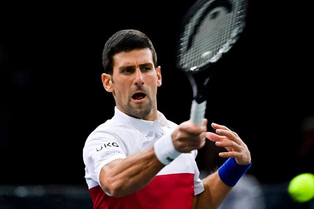 Novak Djokovic (srb) TENNIS : Rolex Paris Masters J6 - Paris - 06 11 2021 JBAutissier Panoramic 