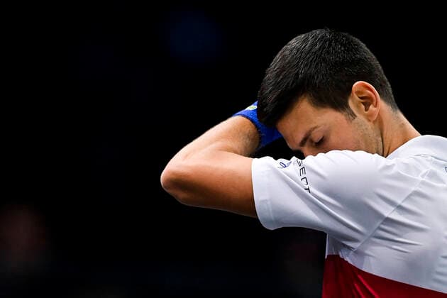 Novak Djokovic (srb) TENNIS : Rolex Paris Masters J6 - Paris - 06 11 2021 JBAutissier Panoramic 