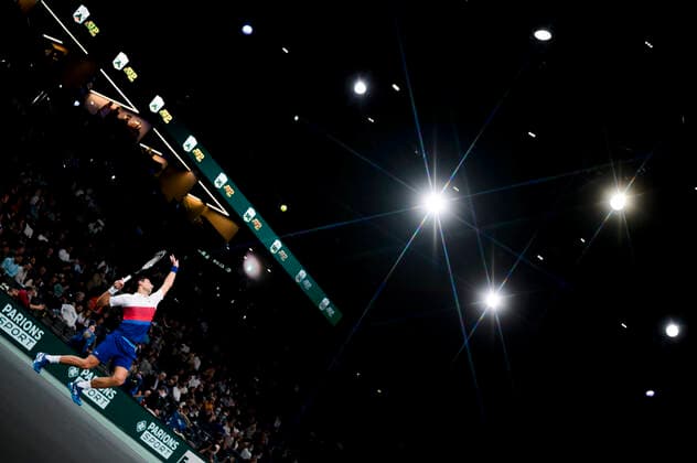 Sport Bilder des Tages Novak Djokovic (srb) TENNIS : Rolex Paris Masters J6 - Paris - 06 11 2021 JBAutissier Panoramic 
