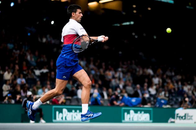 Novak Djokovic (srb) TENNIS : Rolex Paris Masters J6 - Paris - 06 11 2021 JBAutissier Panoramic 