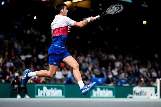 Novak Djokovic (srb) TENNIS : Rolex Paris Masters J6 - Paris - 06 11 2021 JBAutissier Panoramic 