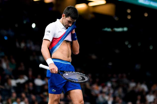Novak Djokovic (srb) TENNIS : Rolex Paris Masters J6 - Paris - 06 11 2021 JBAutissier Panoramic 