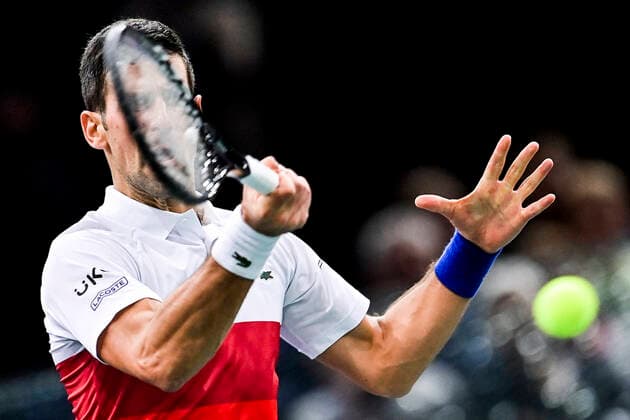 Novak Djokovic (srb) TENNIS : Rolex Paris Masters J6 - Paris - 06 11 2021 JBAutissier Panoramic 