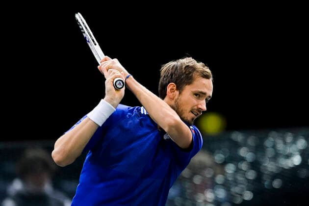 Daniil Medvedev (Rus) TENNIS : Rolex Paris Masters J6 - Paris - 06 11 2021 JBAutissier Panoramic 