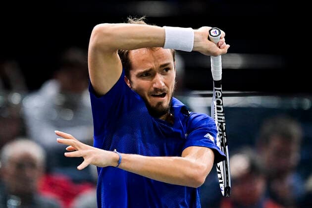 Daniil Medvedev (Rus) TENNIS : Rolex Paris Masters J6 - Paris - 06 11 2021 JBAutissier Panoramic 