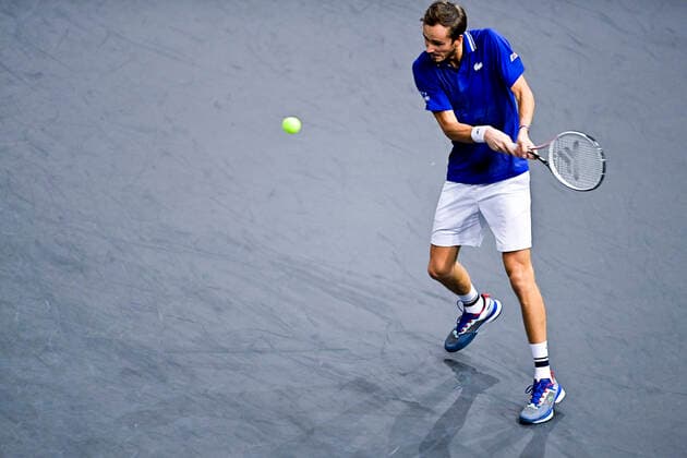Daniil Medvedev (Rus) TENNIS : Rolex Paris Masters J6 - Paris - 06 11 2021 JBAutissier Panoramic 