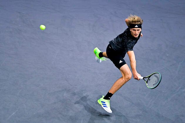 Alexander Zverev (Ger) TENNIS : Rolex Paris Masters J6 - Paris - 06 11 2021 JBAutissier Panoramic 
