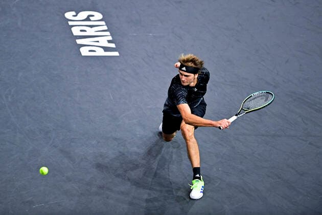 Alexander Zverev (Ger) TENNIS : Rolex Paris Masters J6 - Paris - 06 11 2021 JBAutissier Panoramic 