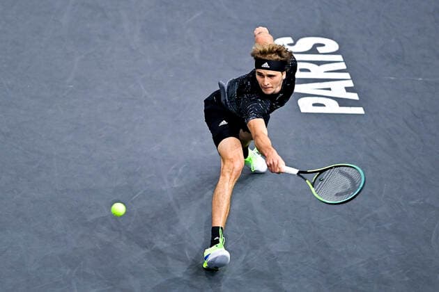 Alexander Zverev (Ger) TENNIS : Rolex Paris Masters J6 - Paris - 06 11 2021 JBAutissier Panoramic 