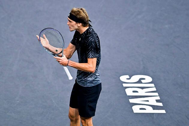 Alexander Zverev (Ger) TENNIS : Rolex Paris Masters J6 - Paris - 06 11 2021 JBAutissier Panoramic 