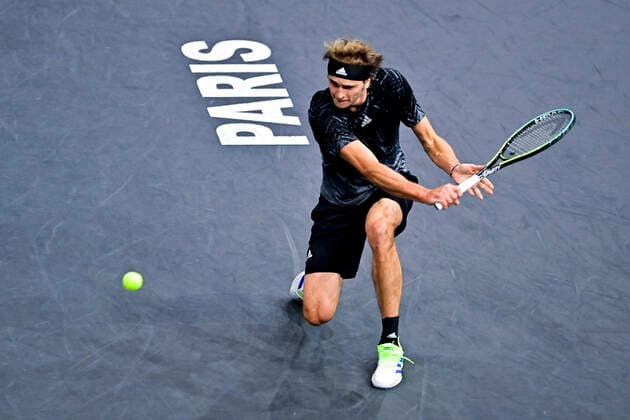 Alexander Zverev (Ger) TENNIS : Rolex Paris Masters J6 - Paris - 06 11 2021 JBAutissier Panoramic 