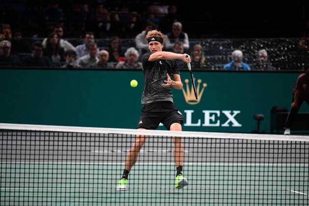 Alexander Zverev GER during the Rolex Paris Master 2021 at the Accord Arena on saturday november 6, 2021 Paris France Copyright: AntonioxBorga
