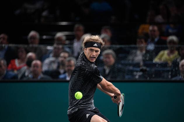 Alexander Zverev GER during the Rolex Paris Master 2021 at the Accord Arena on saturday november 6, 2021 Paris France Copyright: AntonioxBorga