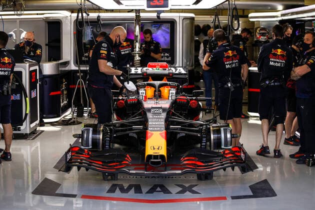 Garage of Red Bull Racing, F1 Grand Prix of Mexico at Autodromo Hermanos Rodriguez on November 6, 2021 in Mexico City, Mexico Photo by HOCH ZWEI Mexico City Mexico