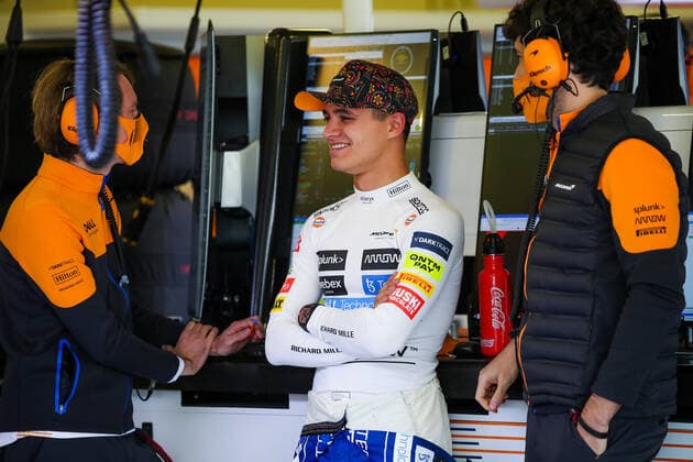 NORRIS Lando (gbr), McLaren MCL35M, portrait during the Formula 1 Gran Premio De La Ciudad De Mexico 2021, Mexico City Grand Prix, 18th round of the 2021 FIA Formula One World Championship, WM, Weltmeisterschaft from November 5 to 7, 2021 on the Autodromo Hermanos Rodriguez, in Mexico City, Mexico - F1 - MEXICO CITY GRAND PRIX 2021 DPPI Panoramic  20211106_GOODEN_FG0D0451