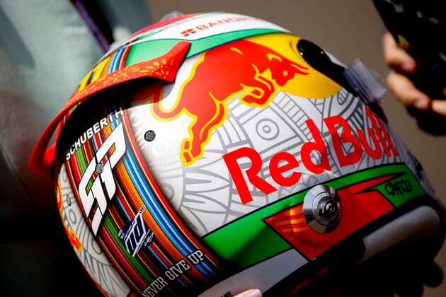 Helmet of 11 Sergio Perez MEX, Red Bull Racing , F1 Grand Prix of Mexico at Autodromo Hermanos Rodriguez on November 6, 2021 in Mexico City, Mexico Photo by HOCH ZWEI Mexico City Mexico