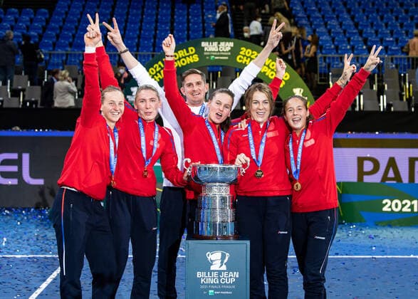2021 Billie Jean King Cup Finals Russia Switzerland Final Trophy Ceremony 2021 Billie Jean King Cup Finals