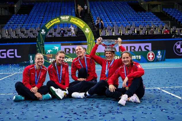 2021 Billie Jean King Cup Finals Russia Switzerland Final Trophy Ceremony 2021 Billie Jean King Cup Finals