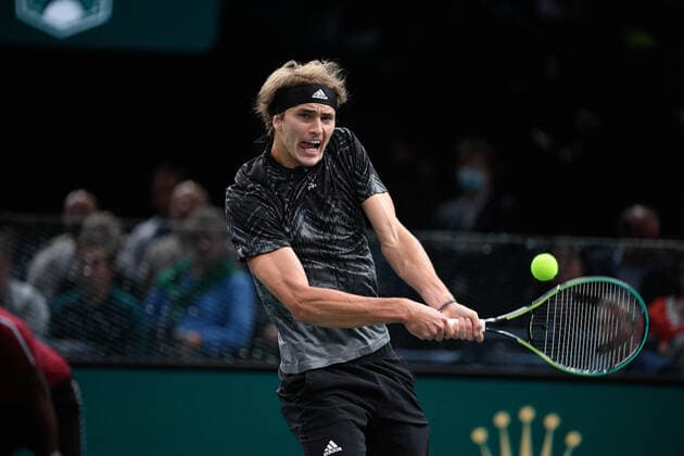 Alexander Zverev GER during the Rolex Paris Master 2021 at the Accord Arena on saturday november 6, 2021 Paris France Copyright: AntonioxBorga