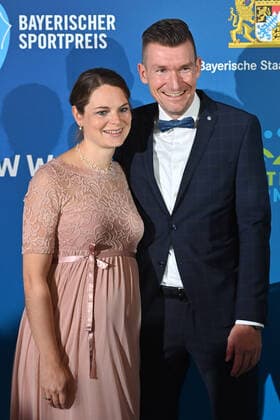 Matthias SCHINDLER Para Cycling with wife Siw Bavarian Sports Award 2021 in the BMW World, Red Carpet on 06 11 2021