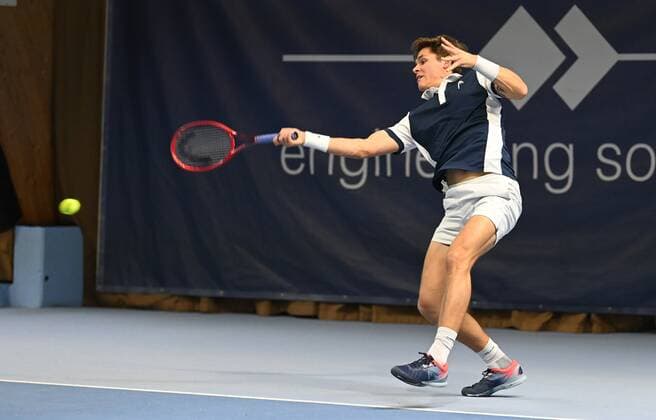 07 11 2021 Tennis ATP Challenger Tour Challenger Eckental Int German Tennis Indoor Championships Final Daniel Masur GER