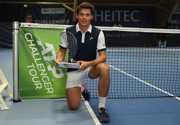 07 11 2021 Tennis ATP Challenger Tour Challenger Eckental Int German Tennis Indoor Championships Final Final Daniel Masur GER Winner Winner