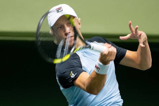 211107 Leo Borg of Sweden in Singles round one during the Stockholm Open tennis tournament on November 7, 2021 in Stockholm Photo Joel Marklund BILDBYRAN kod JM JM0214 bbeng tennis stockholm open,  Copyright: JOELxMARKLUND BB211107JM001