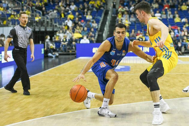 07 11 2021, xlakx, Basketball BBL, Alba Berlin SYNTAINICS MBC emspor, v l Nikola Rebic Syntainics MBC No 44 ,Jonas Mattisseck Alba Berlin No 9 Berlin