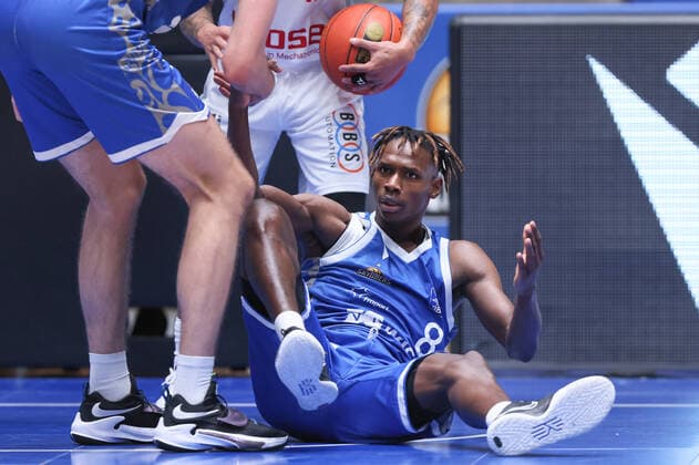 Fraport Skyliners brose Bamberg, easyCredit BBL Brancou Badio Fraport Skyliners, 8 basketball game of the easyCredit BBL between the Fraport Skyliners and brose Bamberg on 7 November 2021 at the Fraport Arena in Frankfurt am Main , Frankfurt am Main Hesse Germany Fraport Arena