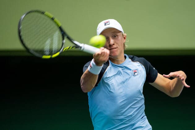 211107 Leo Borg of Sweden in Singles round one during the Stockholm Open tennis tournament on November 7, 2021 in Stockholm Photo Joel Marklund BILDBYRAN kod JM JM0214 bbeng tennis stockholm open,  Copyright: JOELxMARKLUND BB211107JM005