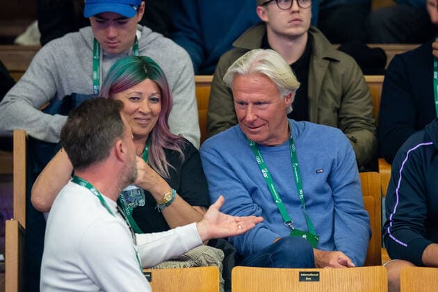 211107 Patricia and Björn Borg during the Stockholm Open tennis tournament on November 7, 2021 in Stockholm Photo Joel Marklund BILDBYRAN kod JM JM0214 bbeng tennis stockholm open,  Copyright: JOELxMARKLUND BB211107JM007