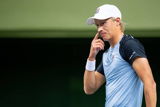 211107 Leo Borg of Sweden in Singles round one during the Stockholm Open tennis tournament on November 7, 2021 in Stockholm Photo Joel Marklund BILDBYRAN kod JM JM0214 bbeng tennis stockholm open,  Copyright: JOELxMARKLUND BB211107JM012
