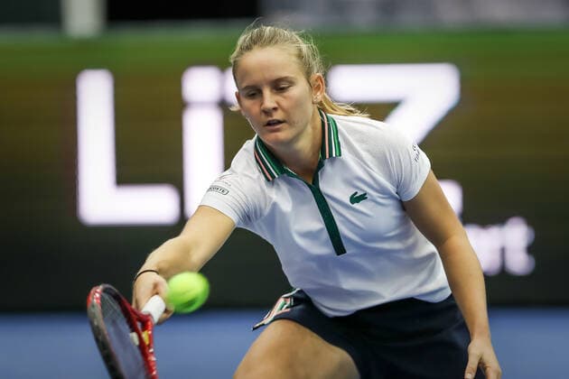 TENNIS - WTA, Tennis Damen Upper Austria Ladies Linz LINZ,AUSTRIA,07.NOV.21 - TENNIS - WTA Tour, Upper Austria Ladies Linz. Image shows Fiona Ferro (FRA).  GEPAxpictures xManfredxBinder