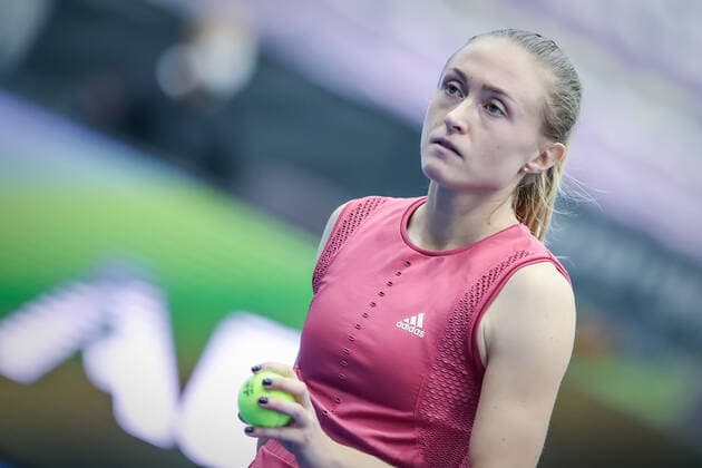 TENNIS - WTA, Tennis Damen Upper Austria Ladies Linz LINZ,AUSTRIA,07.NOV.21 - TENNIS - WTA Tour, Upper Austria Ladies Linz. Image shows Aliaksandra Sasnovich (BLR).  GEPAxpictures xManfredxBinder