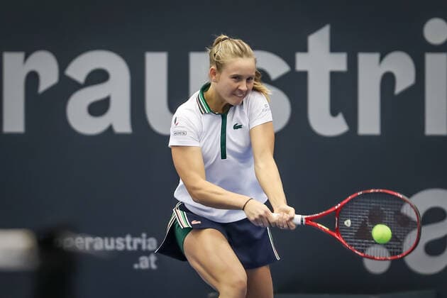 TENNIS - WTA, Tennis Damen Upper Austria Ladies Linz LINZ,AUSTRIA,07.NOV.21 - TENNIS - WTA Tour, Upper Austria Ladies Linz. Image shows Fiona Ferro (FRA).  GEPAxpictures xManfredxBinder