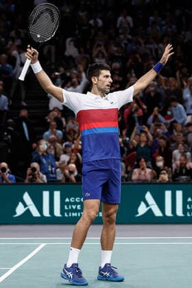 Novak DJOKOVIC (SRB) TENNIS : Rolex Paris Masters - Finale - 07 11 2021 AurelienMorissard Panoramic 