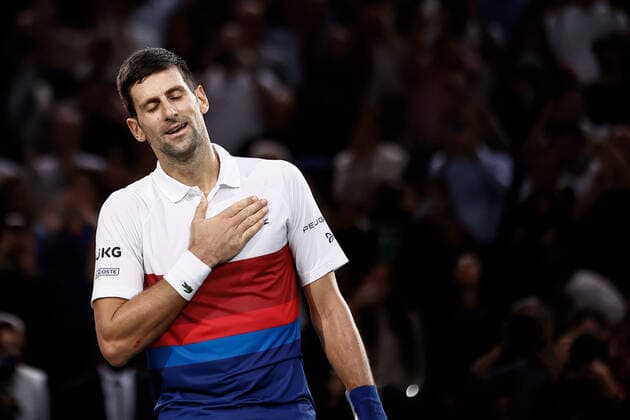 Novak DJOKOVIC (SRB) TENNIS : Rolex Paris Masters - Finale - 07 11 2021 AurelienMorissard Panoramic 