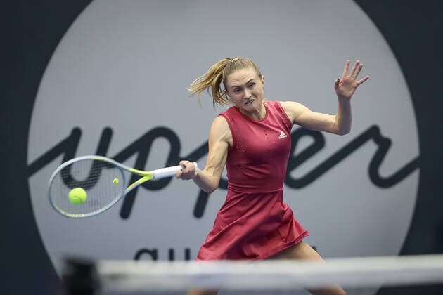 TENNIS - WTA, Tennis Damen Upper Austria Ladies Linz LINZ,AUSTRIA,07.NOV.21 - TENNIS - WTA Tour, Upper Austria Ladies Linz. Image shows Aliaksandra Sasnovich (BLR).  GEPAxpictures xManfredxBinder