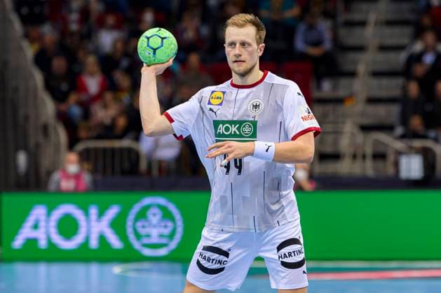 Handball, Mens Day of Handball, friendly match, Germany Portugal Luca Witzke Germany Leipzig Duesseldorf PSD Bank Dome Germany