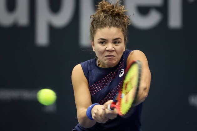 TENNIS - WTA, Tennis Damen Upper Austria Ladies Linz LINZ,AUSTRIA,07.NOV.21 - TENNIS - WTA Tour, Upper Austria Ladies Linz. Image shows Jasmine Paolini (ITA).  GEPAxpictures xManfredxBinder