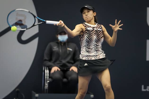 TENNIS - WTA, Tennis Damen Upper Austria Ladies Linz LINZ,AUSTRIA,07.NOV.21 - TENNIS - WTA Tour, Upper Austria Ladies Linz. Image shows Miyu Kato (JPN).  GEPAxpictures xManfredxBinder