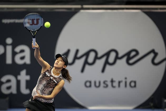 TENNIS - WTA, Tennis Damen Upper Austria Ladies Linz LINZ,AUSTRIA,07.NOV.21 - TENNIS - WTA Tour, Upper Austria Ladies Linz. Image shows Miyu Kato (JPN).  GEPAxpictures xManfredxBinder