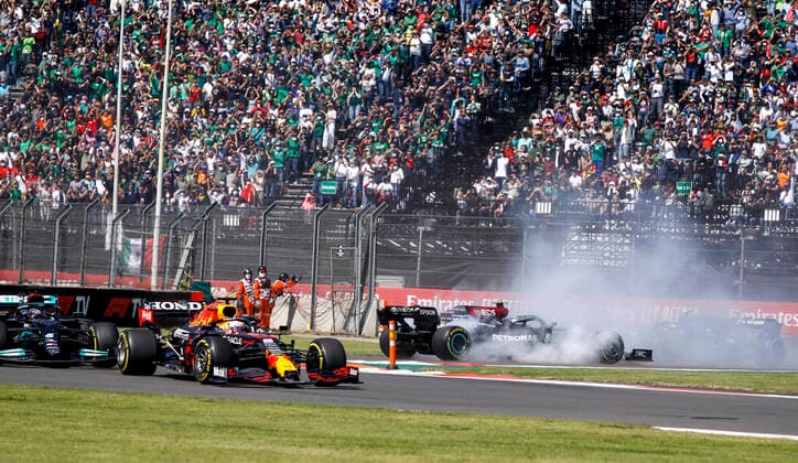 Start, 77 Valtteri Bottas FIN, Mercedes AMG Petronas F1 Team , F1 Grand Prix of Mexico at Autodromo Hermanos Rodriguez on November 7, 2021 in Mexico City, Mexico Photo by HOCH ZWEI Mexico City Mexico