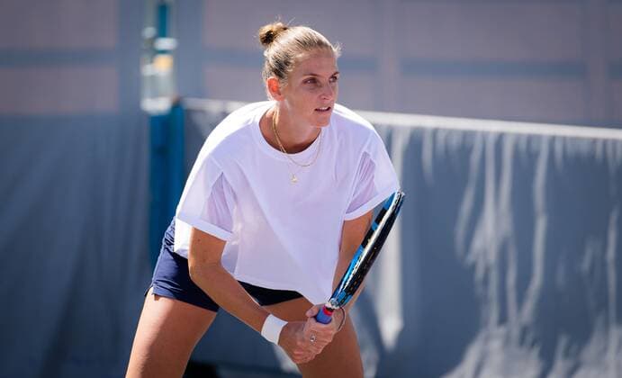 Mandatory Credit: Photo by Rob Prange Shutterstock (12593268d) Karolina Pliskova of the Czech Republic during practice ahead of the 2021 Akron WTA, Tennis Damen Finals Guadalajara WTA tennis tournament 2021 Akron WTA Finals Guadalajara Sunday Pre-Event - 07 Nov 2021 2021 Akron WTA Finals Guadalajara Sunday Pre-Event - 07 Nov 2021  Copyright: xRobxPrange Shutterstockx 12593268d
